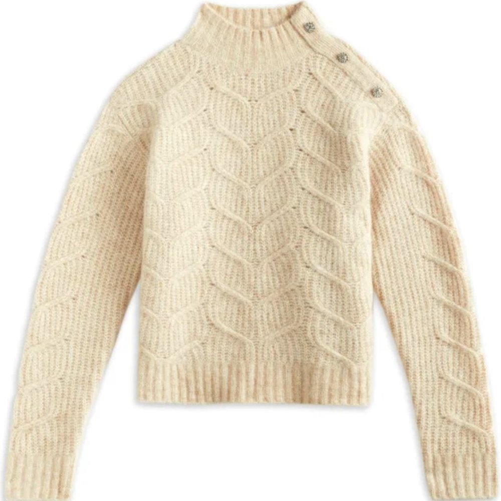 TED BAKER Cropped Cable Knit Sweater